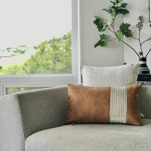 Revision Goods pillow on sofa in living room